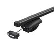 Bare transversale Thule Evo 7108 Raised Rail Squarebar pentru VOLKSWAGEN T - Roc 5 usi SUV, model 2018 - prezent, Sistem cu prindere pe bare longitudinale