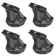 Sistem Bare transversale GV RAPIDO Aluminiu Crossbar Vento negre pentru Mercedes Classe E (W211) 4 usi Sedan, model 2002 - 2009, Sistem cu prindere in puncte fixe