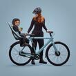 Scaun pentru copii, cu montare pe bicicleta in spate - Thule Yepp 2 Maxi Frame mounted, Aegean Blue