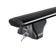 Bare transversale din aluminiu CRUZ Airo FIX Dark 118, 925-713, pentru Omoda 5, 5 usi (I - integrated railing) (2024-->), Sistem cu prindere pe bare longitudinale integrate