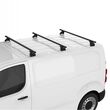 Sistem de 3 bare transversale otel CRUZ 923-066 Cargo Xpro SF145 pentru Toyota Hiace low roof (H100) (1989-->2004) cu jgheaburi de ploaie