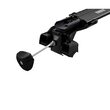 Bare transversale Thule Evo Flush Rail Wingbar Edge Black pentru DACIA Sandero 5 usi Hatchback, model 2008 - 2012, 2013 - 2020, Sistem cu prindere pe bare longitudinale