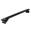 Bare transversale Thule Evo Raised Rail Wingbar Evo Black pentru SEAT Alhambra 5 usi MPV, model 2001-2009, Sistem cu prindere pe bare longitudinale