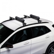 Suport 4 perechi schiuri cu prindere pe bare transversale - Cruz Ski Rack Dark 4