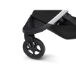 Carucior Thule Spring cu cadru argintiu + Copertina Thule Canopy MINDNIGHT BLACK