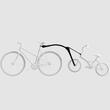 Accesoriu pentru atasarea bicicletei copilului in spatele bicicletei adultului Peruzzo Trail Angel, Negru