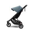 Carucior Thule Spring cu cadru negru + Copertina Thule Canopy TEAL MELANGE