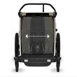 Carucior multisport dublu Thule Chariot Cross 2, Dark Slate