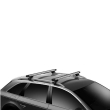 Bare transversale Thule Evo Raised Rail Slidebar pentru VOLKSWAGEN Taigo 5 usi SUV, model 2022 - prezent, Sistem cu prindere pe bare longitudinale