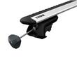 Bare transversale Thule Evo Raised Rail Slidebar pentru SKODA Yeti 5 usi SUV, model 2009 - prezent, Sistem cu prindere pe bare longitudinale