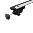 Bare transversale Thule Evo Raised Rail Squarebar pentru SKODA Yeti 5 usi SUV, model 2009 - prezent, Sistem cu prindere pe bare longitudinale