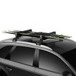 Suport 4 perechi schiuri Thule SnowPack 7324 negru cu prindere pe bare transversale aluminiu cu profil T