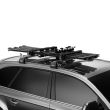 Suport 4 perechi schiuri Thule SnowPack 7324 negru cu prindere pe bare transversale aluminiu cu profil T