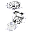 Cutie portbagaj pe carligul de remorcare TowBox Evo, Urban Negru