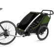 Carucior multisport, Thule Chariot Cab 2, Verde, pentru 2 copii