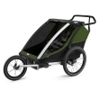 Carucior multisport, Thule Chariot Cab 2, Verde, pentru 2 copii