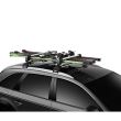 Suport 5 perechi schiuri Thule SnowPack Extender 7325 Gri cu prindere pe bare transversale aluminiu cu profil T