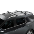 Sistem de 2 bare transversale aluminiu CRUZ 925-793 Airo Dark R118 pentru Dacia Dokker 5dr (railing) (2013-->) cu bare longitudinale