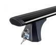 Bare transversale din aluminiu CRUZ Airo Dark T118, 925-773, pentru Suzuki Swift 5d (V - standard roof) (2024 -> prezent) , Sistem cu prindere pe plafon normal