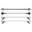 Sistem de 2 bare transversale aluminiu CRUZ 924-092 Alu Cargo AF148 pentru Toyota Hiace LWB high roof (JP/H200) (2004-->2019) cu jgheaburi de ploaie