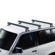 Sistem de 3 bare transversale aluminiu CRUZ 925-098 Alu Cargo Dark AF pentru MAN TGE L5H3 (ELWB/high roof) (2017 -> prezent) cu puncte fixe