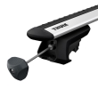 Bare transversale Thule Evo Raised Rail Squarebar pentru BMW X5 5 usi SUV, model 2008-2013, Sistem cu prindere pe bare longitudinale