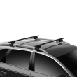 Bare transversale Thule Evo Raised Rail Squarebar pentru TOYOTA Previa 5 usi MPV, model 1990-1999, Sistem cu prindere pe bare longitudinale