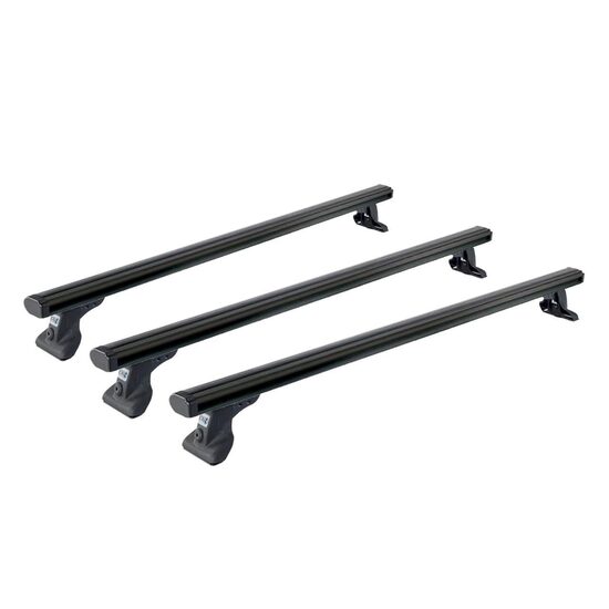 Sistem de 3 bare transversale aluminiu CRUZ 925-096 Alu Cargo Dark AF3-138 pentru Nissan Interstar L3H2 (II) Van (2022 -> prezent), Sistem cu prindere pe plafon normal
