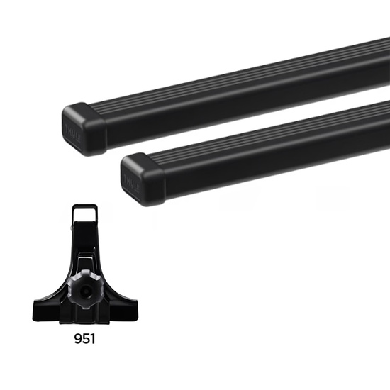 Bare transversale Thule Evo Squarebar pentru JEEP Wrangler, 2 usi SUV, model 1986 - prezent, Sistem cu prindere pe jgheaburi de ploaie