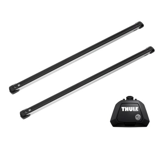 Bare transversale Thule Evo Raised Rail Slidebar pentru CHRYSLER Voyager 5 usi MPV, model 1995-2000, Sistem cu prindere pe bare longitudinale