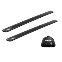 Bare transversale Thule Evo Raised Rail Wingbar Evo Black pentru SAAB 9-5 5 usi Estate, model 1998-2010, Sistem cu prindere pe bare longitudinale