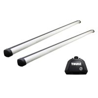 Bare transversale Thule Evo Raised Rail Profesional pentru SEAT Alhambra 5 usi MPV, model 2001-2009, Sistem cu prindere pe bare longitudinale