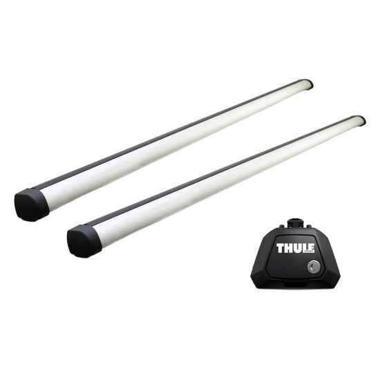 Bare transversale Thule Evo Raised Rail Profesional pentru SEAT Exeo 5 usi Estate, model 2009-2013, Sistem cu prindere pe bare longitudinale