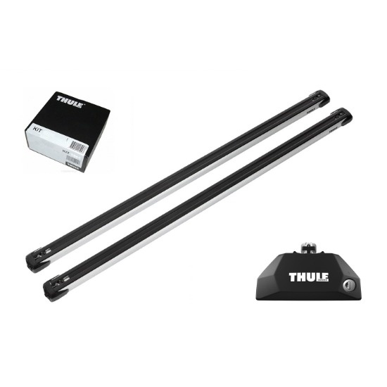 Bare transversale Thule Evo Flush Rail Slidebar pentru KIA Sorento 5 usi SUV 2021 - prezent, Sistem cu prindere pe bare longitudinale integrate