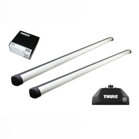 Bare transversale Thule Evo Flush Rail Profesional pentru NISSAN Kicks 5 usi SUV 2016 - prezent , Sistem cu prindere pe bare longitudinale integrate