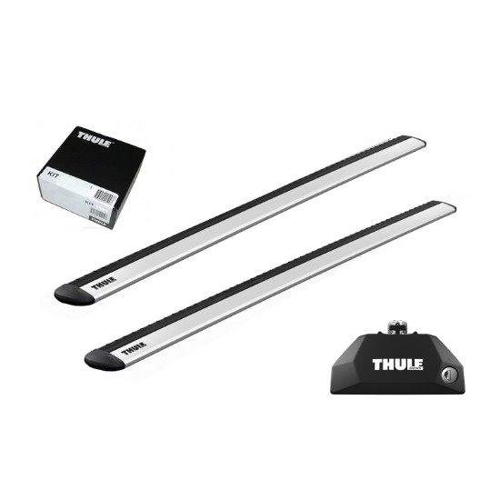Bare transversale Thule Evo Flush Rail Wingbar Evo pentru VOLKSWAGEN Atlas Cross Sport 5 usi SUV 2020 - prezent, Sistem cu prindere pe bare longitudinale integrate