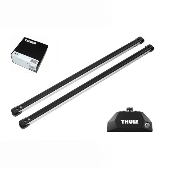 Bare transversale Thule Evo Flush Rail Slidebar pentru BMW 3-Series Touring 5 usi Estate, model 2010 - 2011, Sistem cu prindere pe bare longitudinale integrate
