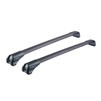 Bare transversale din aluminiu CRUZ Airo Fuse Dark, 925-735, pentru Hyundai Tucson 5d (III/TL - integrated railing) (2015 -> 2020) , Sistem cu prindere pe bare longitudinale integrate