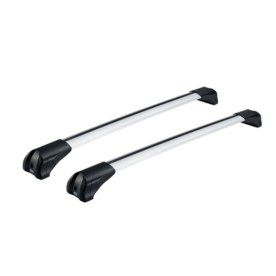 Bare transversale din aluminiu CRUZ Airo Fuse, 925-727/925-725, pentru Audi A6 Avant (C7 - integrated railing) (2011 -> 2018) , Sistem cu prindere pe bare longitudinale integrate