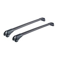 Bare transversale din aluminiu CRUZ Airo Fuse Dark, 925-737/925-735, pentru Audi A6 Avant (C7 - integrated railing) (2011 -> 2018) , Sistem cu prindere pe bare longitudinale integrate