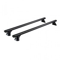 Bare transversale din aluminiu CRUZ Alu Cargo Dark T118, 924-842, pentru Mitsubishi L200 Double cab (IV - standard roof) (2006 -> 2015) , Sistem cu prindere pe plafon normal