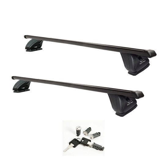 Sistem Bare transversale Green Valley ORIGINAL otel pentru Mazda CX-30 (DM), 5 usi SUV, model 2020-prezent, Sistem cu prindere pe plafon normal (sistem antifurt inclus)