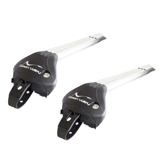 Sistem Bare transversale Green Valley Freeline aluminiu pentru Renault Espace, 5 usi SUV, model 1984-1990, Sistem cu prindere cu bare longitudinale