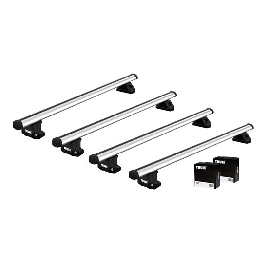 Bare transversale Thule Evo Fixpoint Profesional pentru OPEL Movano, 4 usi Van, model 2010 - 2021, Sistem cu prindere in puncte fixe (4 bare/set)