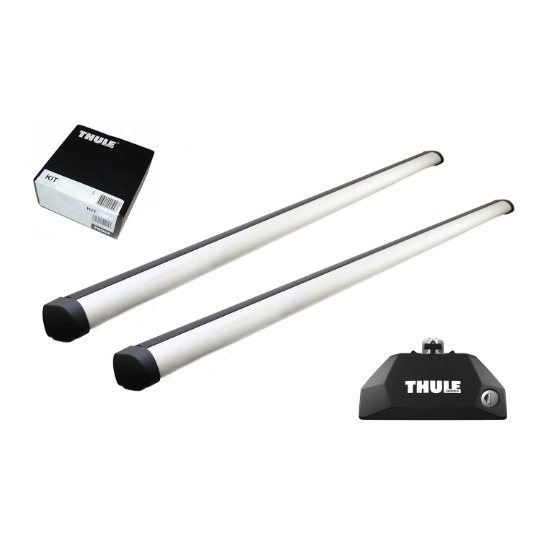 Bare transversale Thule Evo Flush Rail Profesional pentru JEEP Compass 5 usi SUV, model 2011 - 2016, Sistem cu prindere pe bare longitudinale integrate