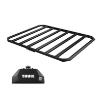 Sistem Grilaj Thule Caprock L tip platforma pentru AUDI A6 Avant 5 usi Estate, model 2005 - 2010, Sistem cu prindere pe bare longitudinale integrate