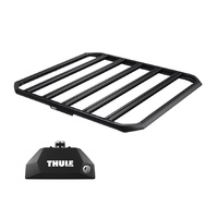 Sistem Grilaj Thule Caprock S tip platforma pentru OPEL Grandland X 5 usi SUV, model 2018 - prezent, Sistem cu prindere pe bare longitudinale integrate