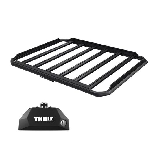 Sistem Grilaj Thule Caprock S tip cos (cu sine laterale) pentru AUDI Q7 5 usi SUV, model 2006 - 2015, Sistem cu prindere pe bare longitudinale integrate