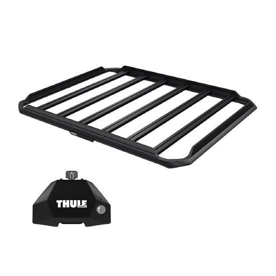 Sistem Grilaj Thule Caprock L tip cos (cu sine laterale) pentru AUDI Q7 5 usi SUV cu bare longitudinale integrate, model 2015 - prezent, Sistem cu prindere in puncte fixe