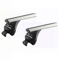 Sistem Bare transversale Green Valley Quick CC aluminiu pentru HYUNDAI ix35, 5 usi SUV cu plafon de sticla, model 2010-2015, Sistem cu prindere pe bare longitudinale integrate